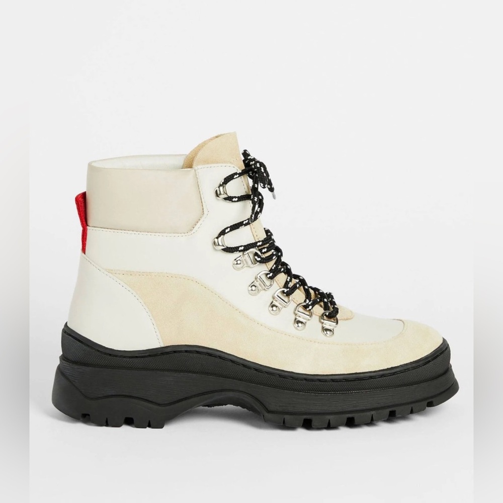 New Ted Baker Allicia Leather Suede Hiker Boots – Taupe – EU 40 (US 10)